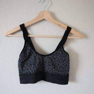 Black Grey Workout Bra